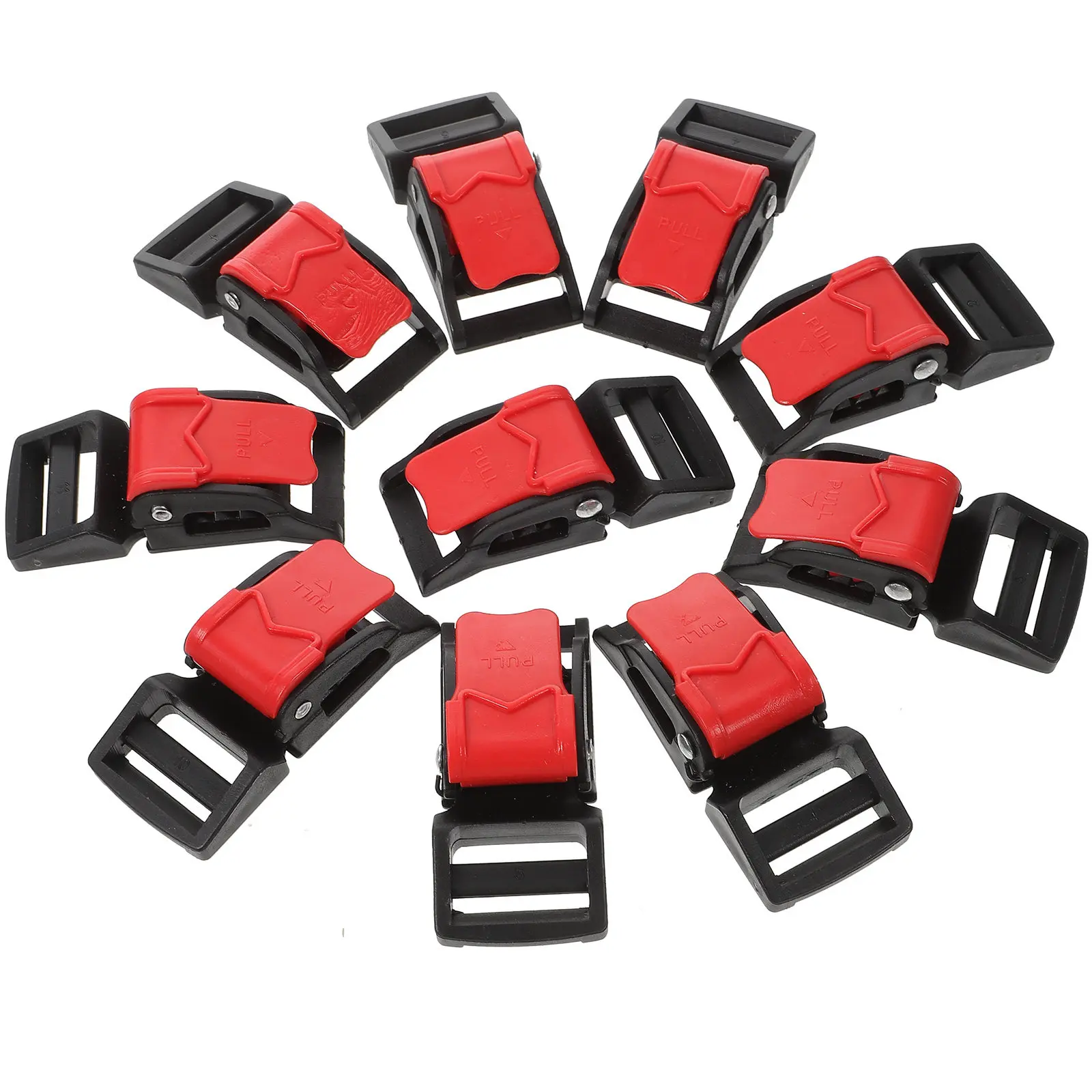 

10Pcs Chin Strap Buckle Replacement Kit Quick Release Buckle for Motorcycle Ski ABS Iron Material Easy Install