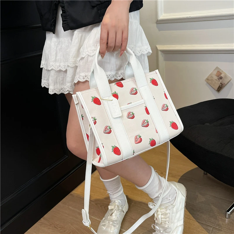 

Fashionable Printed Canvas Crossbody Bag For Women Colorful Pattern Adjustable Strap Perfect For Casual Wear