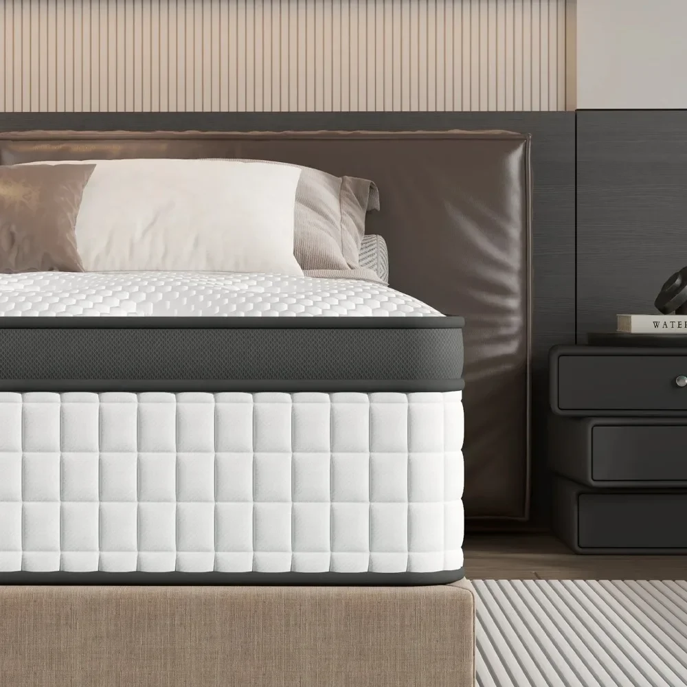 

Queen Memory Foam Mattress, 12" Boxed Memory Foam Hybrid Spring with Motion Isolation and Pressure Relief