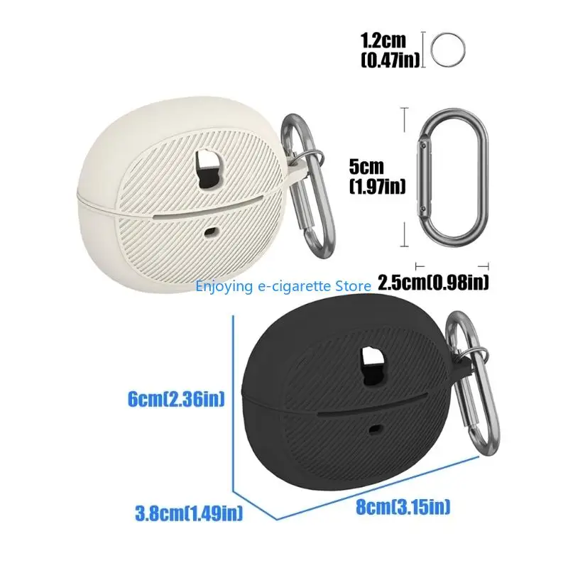 Geformte Silikonhülle für Ohrhörer-Ladeetui, geteilte Oberseite mit griffiger Textur für Schreibtischaufbewahrung und Transport – Detail 6