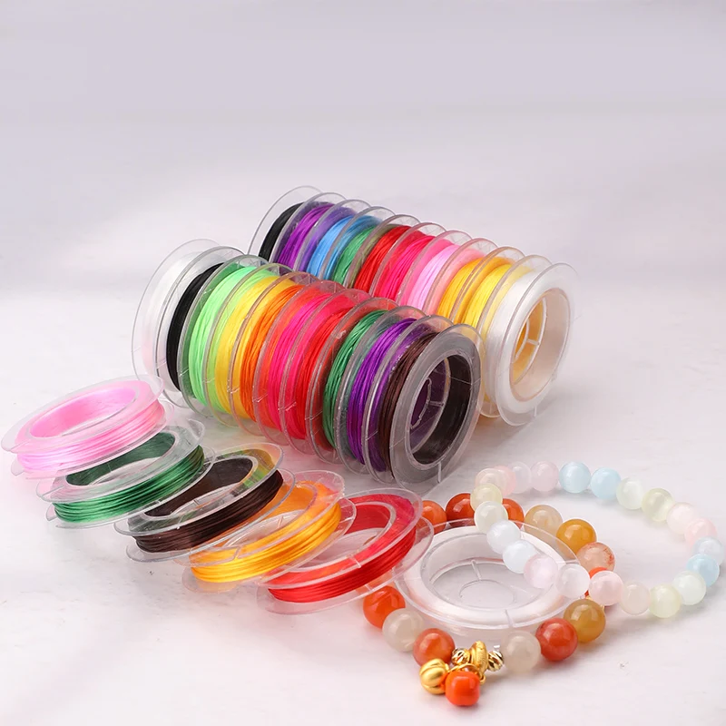 0.8mm 10m Strong Elastic Crystal Beading Thread Cords for Bracelet Necklace Stretch Thread Cord Line String DIY Jewelry Making