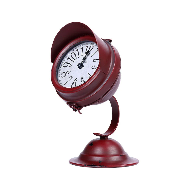 Retro style spotlight table clock creative home decoration table simple surface desktop clock