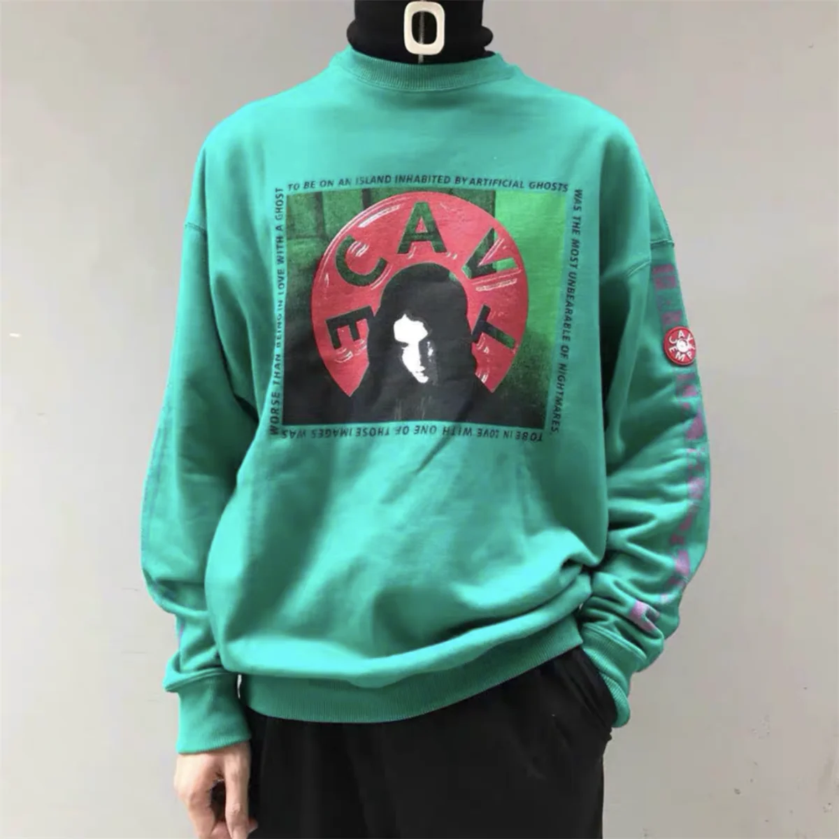 

2024FW Cavempt Hoodies Green CAVEMPT C.E MACHINE CREW NECK Crewneck Men Woman 1:1 Top Quality Cotton Sweatshirts