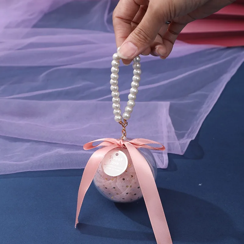 20/30 قطعة كرة أكريليك شفافة هدية صندوق لطيف اللؤلؤ مقبض حلوى الزفاف التعبئة والتغليف استحمام الطفل تفضل لوازم الحفلات #4