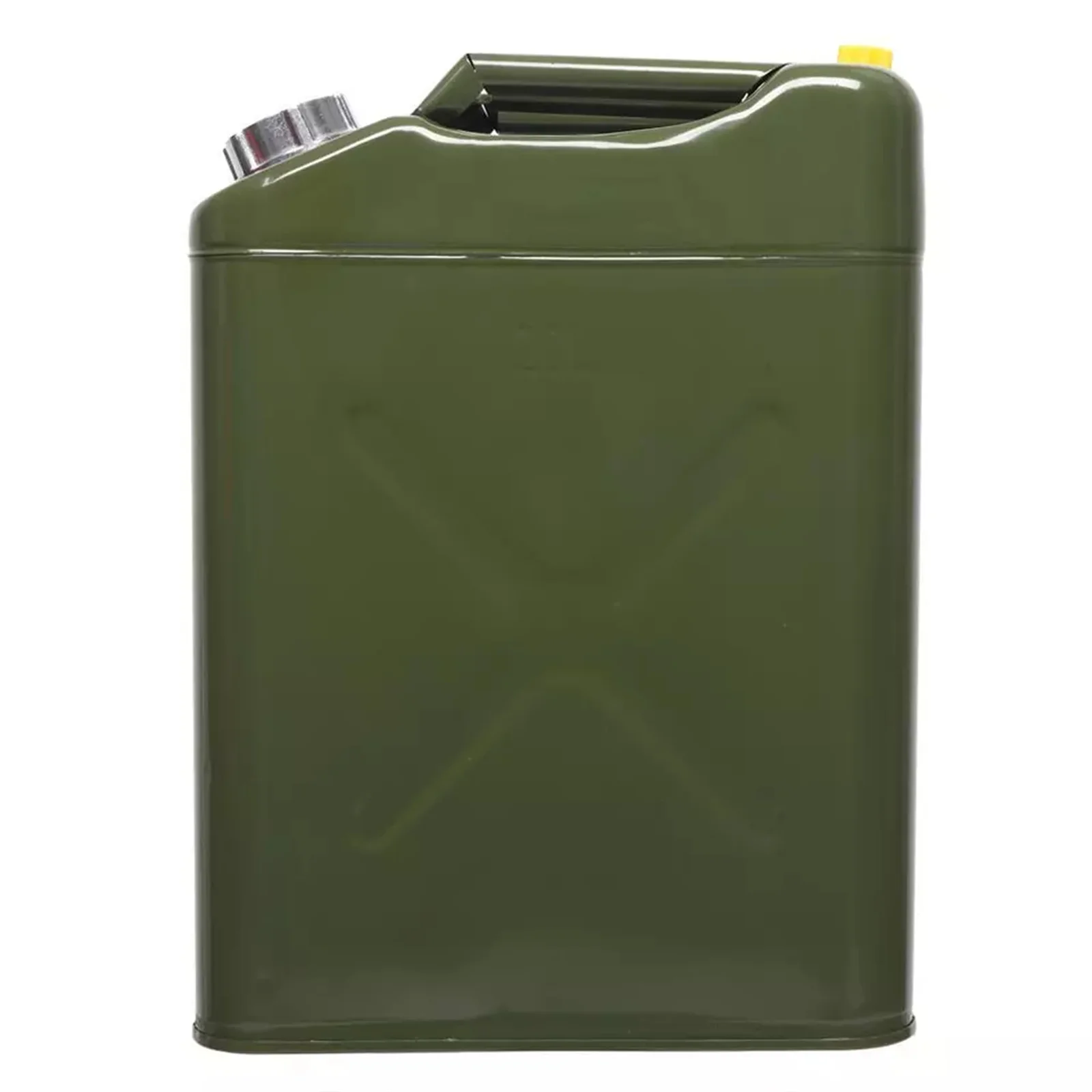 O tanque de aço durável com bocal, combustível do gás pode, gasolina do combustível, verde, 20L, 5 galões