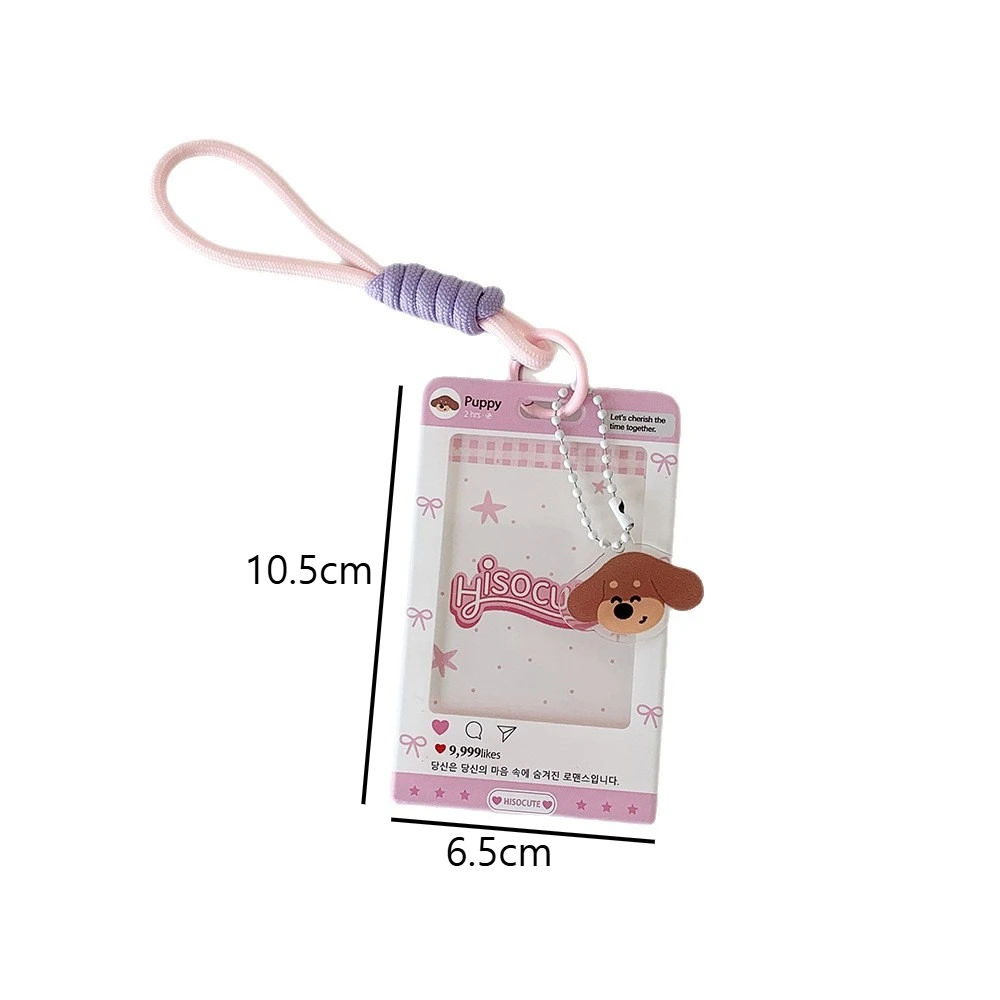 Ins Cute Clear Acrylic Photocard Holder ID Card Protector with Lanyard image 6