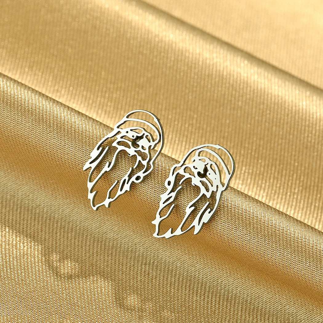 Todorova Stainless Steel Santa Face SVG Bundle Stud Earrings Santa Head Earrings Christmas Gift for Women and Men