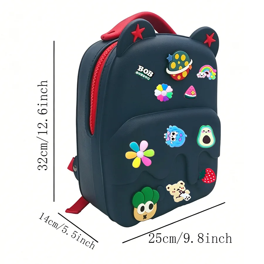 EVA Kids Backpack DIY Cartoon Hole Charms School Bag Waterproof Lightweight Children Backpack For Kindergarten Girls Boys Multi
