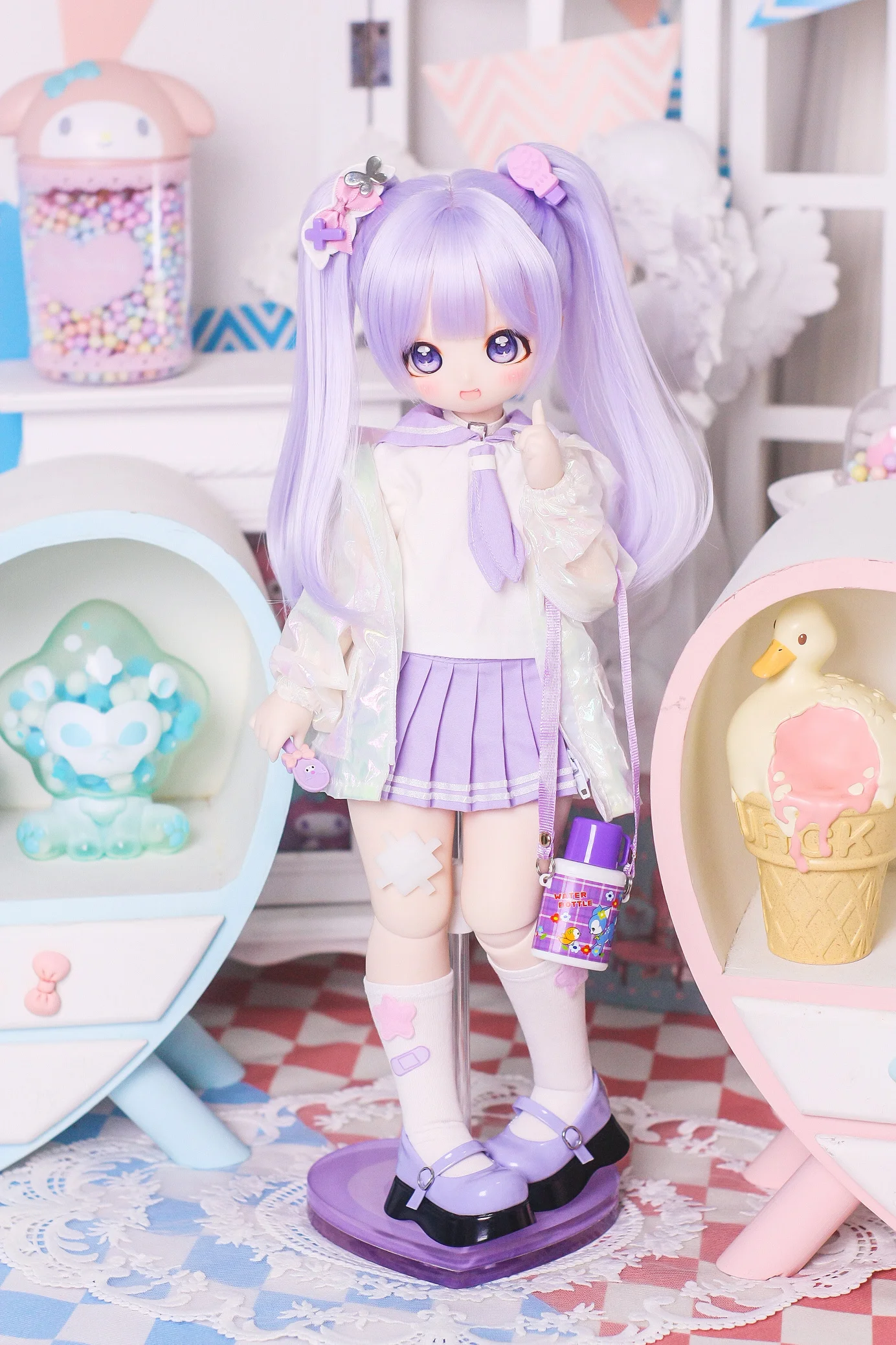 BJD doll clothes suitable for 1/4 size cute doll clothes sailor BJD doll clothes suit set doll accessories (5 points)
