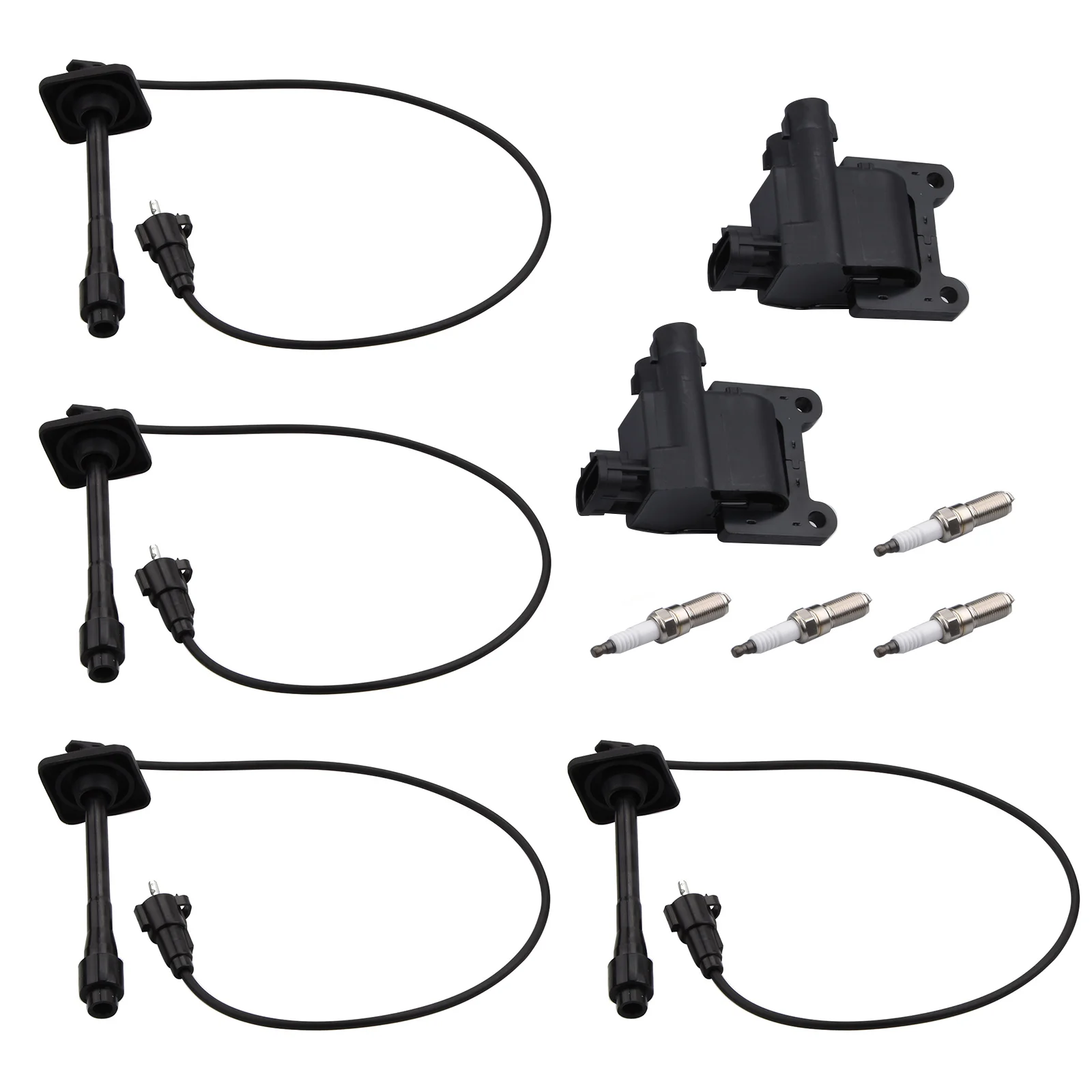 10Pcs/Set Ignition Coils With Spark Plugs & Wires Kit UF180 For Toyota Camry RAV4 Solara Car Auto Accessory UF-180 C1132 1788343