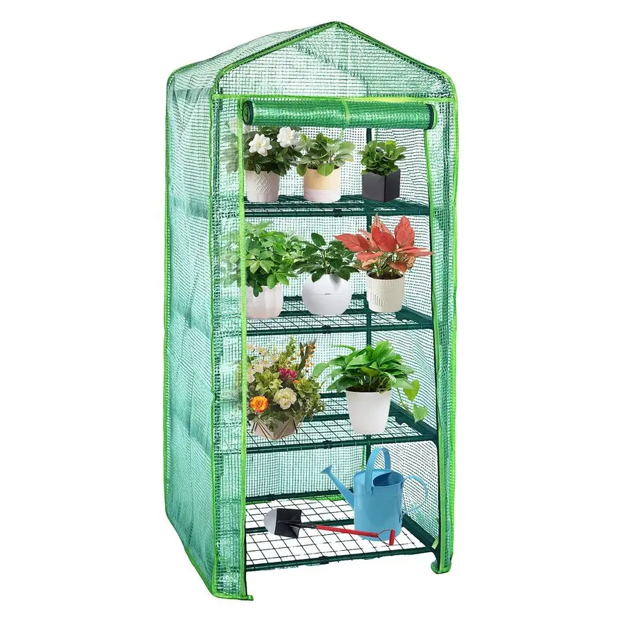 

Mini Indoor Greenhouse,27x19x62 Greenhouse for Indoorsampgreenhouses for Outdoors with PE Cover and RollUp Zipper Door