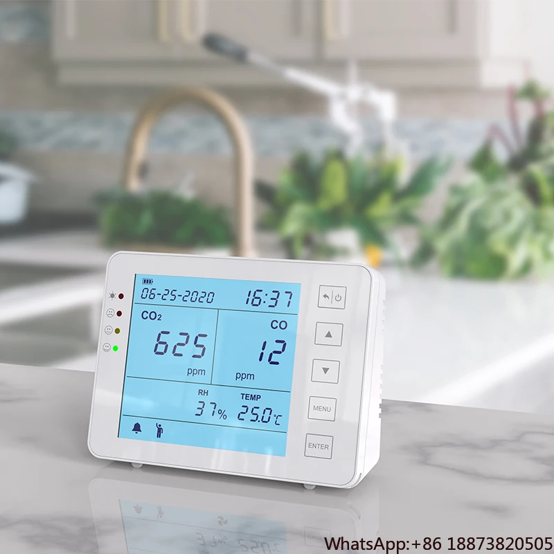 Customized Multi Indoor Air Quality Monitor CO2 CO, Carbon Monoxide Alarm NDIR Carbon Dioxide Monitor