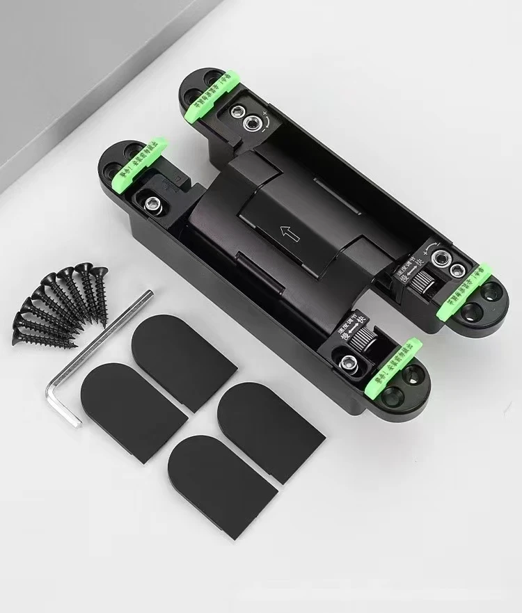 

Three dimensional adjustable hydraulic hidden hinge pure hidden door opening mute automatic door closing