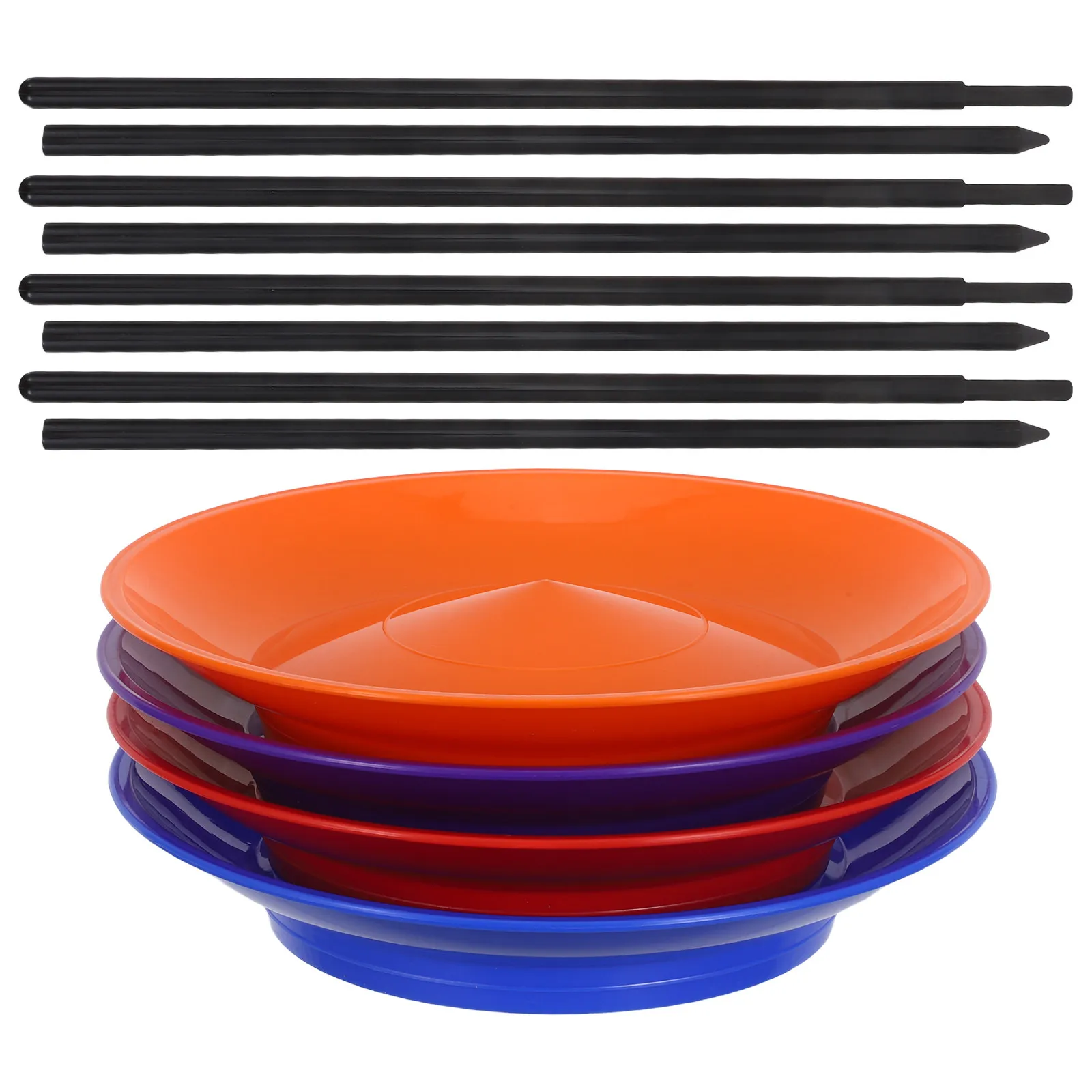 

4pcs Rotating Circus Plates Lightweight Spinning Plate Set For Kids Teens Juggling Game Sensory Training Stage Performance Party