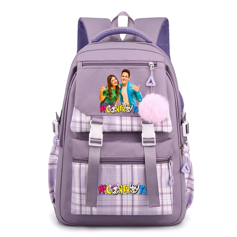 New Me Contro Te Print Backpack Kids Canvas Schoolbag Fashion Me Contro Te Girls Bagpack Students Lightweight Bookbag Mochila