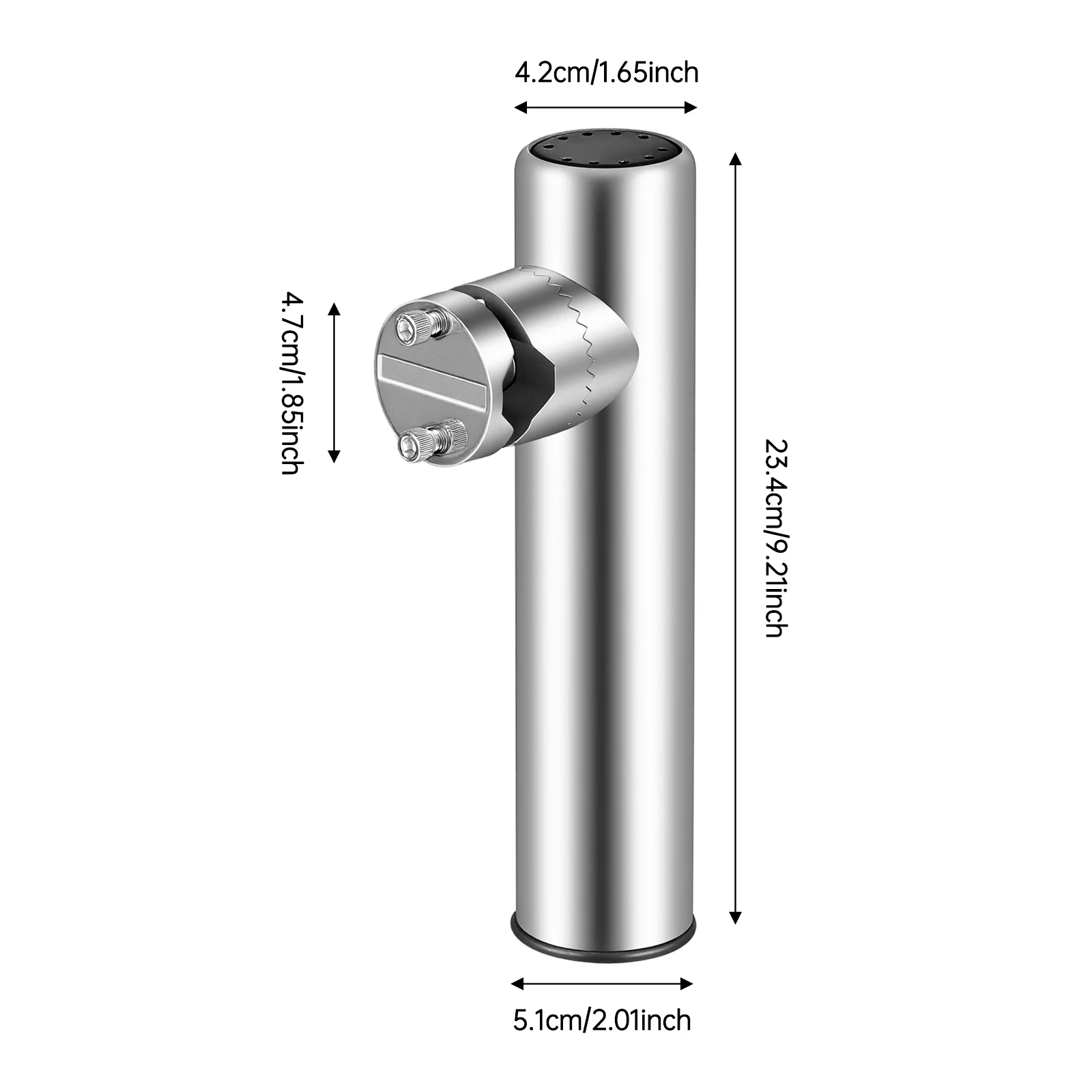 2 Stück Marine-Angelrutenhalter 19-25MM Angelrutenhalter aus Edelstahl, PVC für Yachten Boote 360° ° Anpassung – Detail 4