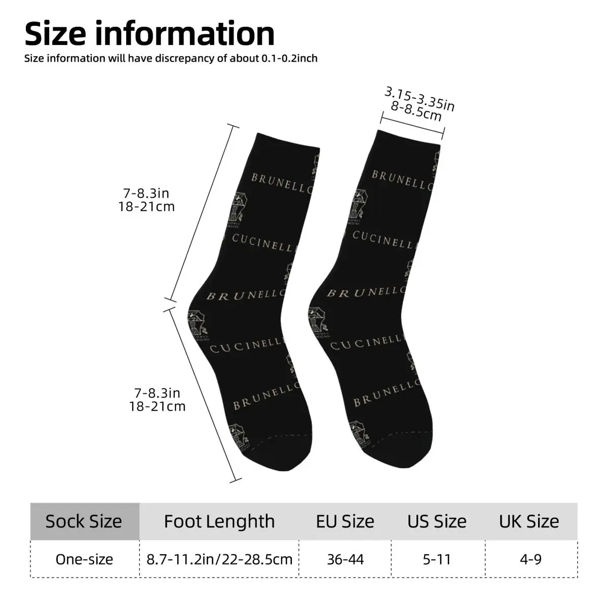 Brunello Cucinelli Logo Socks Luxury Brand Merchandise For Men Women Cozy Socks Soft Stocking