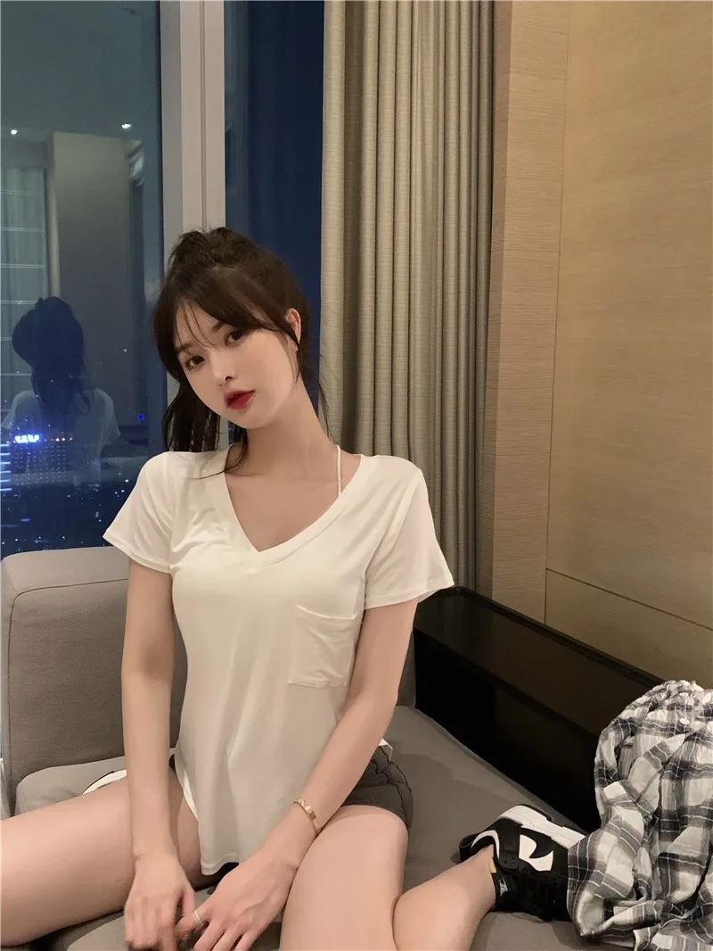 Sexy Ladies Women Casual Short Sleeve Tops Girl Fashion Spring Summer Clothing For Happy Daily Life