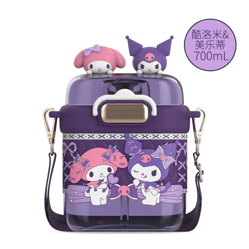 

Sanrio пластиковая чашка для воды Hello Kitty Kuromi Cinnamoroll двойная чашка для питья милая аниме мультфильм девушка для взрослых на открытом воздухе портативная
