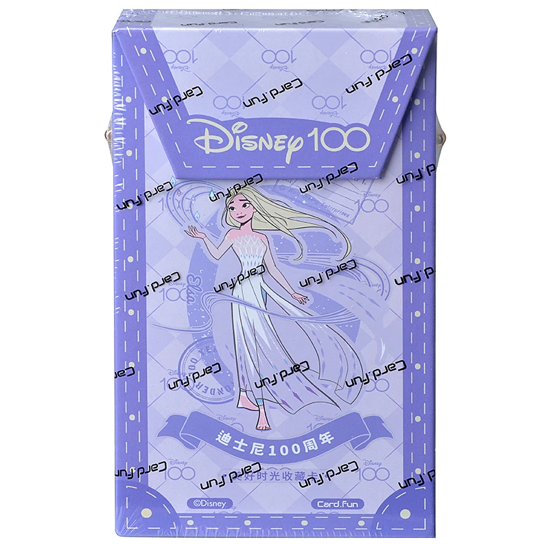 20Pcs One Box Of 5 Packs Pack Disney Card 100th Anniversary Princess Stitch Mickey Classics Anime Characters Original Box Frozen