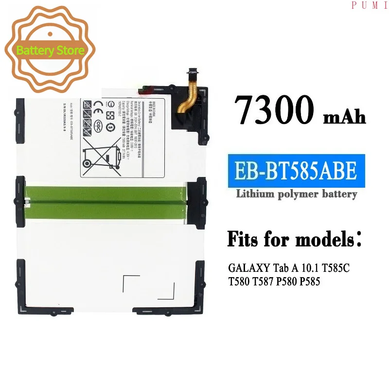 New EB-BT585ABE 3.8V 7300mAh Battery For Samsung Galaxy Tab A 10.1/T585C/T580/T587 EB-BT585ABE 7300mAh Batteries