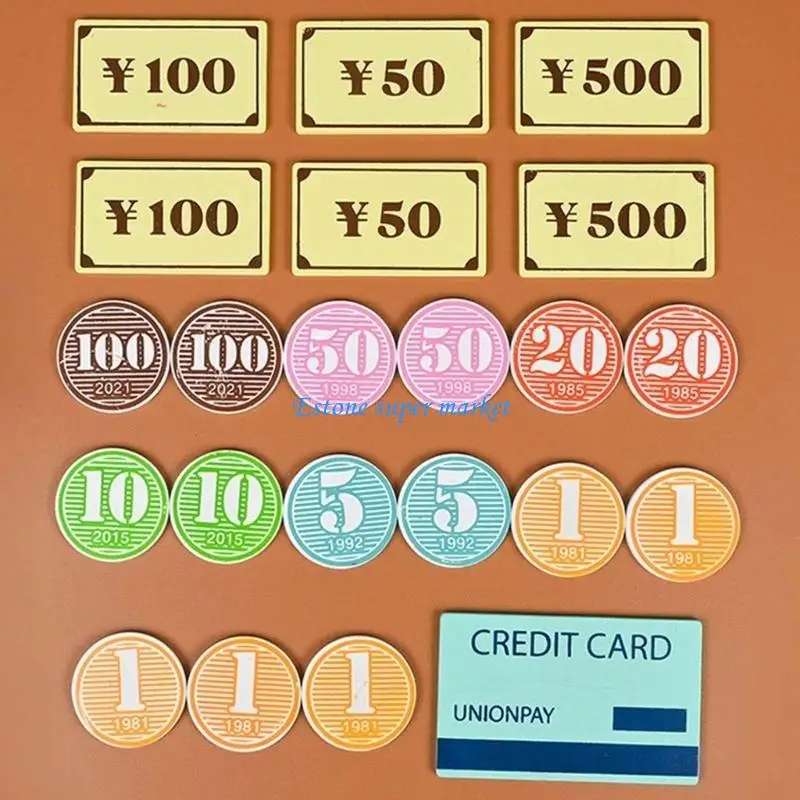 

090B Pretend & Playing Cash Register Toy Set for Ages 2-4 Toddlers Math Skills