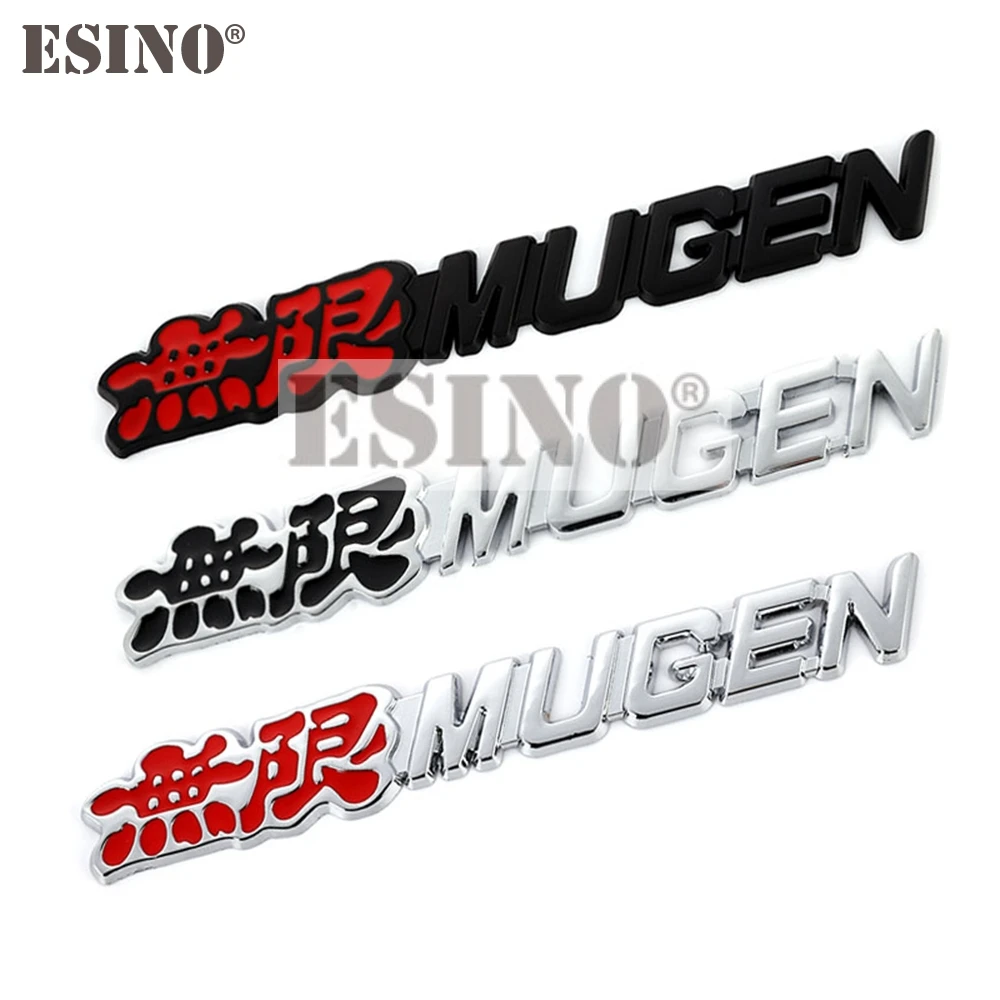 New Car Styling 3D Metal Chrome Zinc Alloy Emblem Car Body Badge Sticker Decal Auto Accessory for Honda Mugen Power