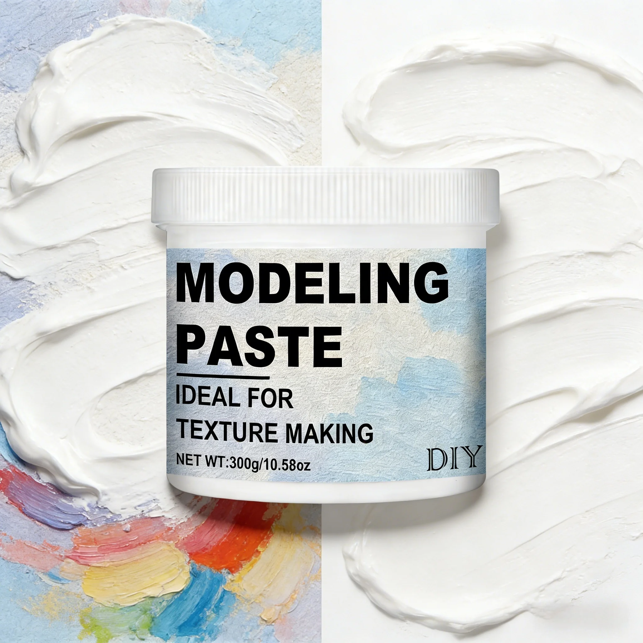 300g White Modeling Paste with 5 Piping Bags, Sculpting & Li
