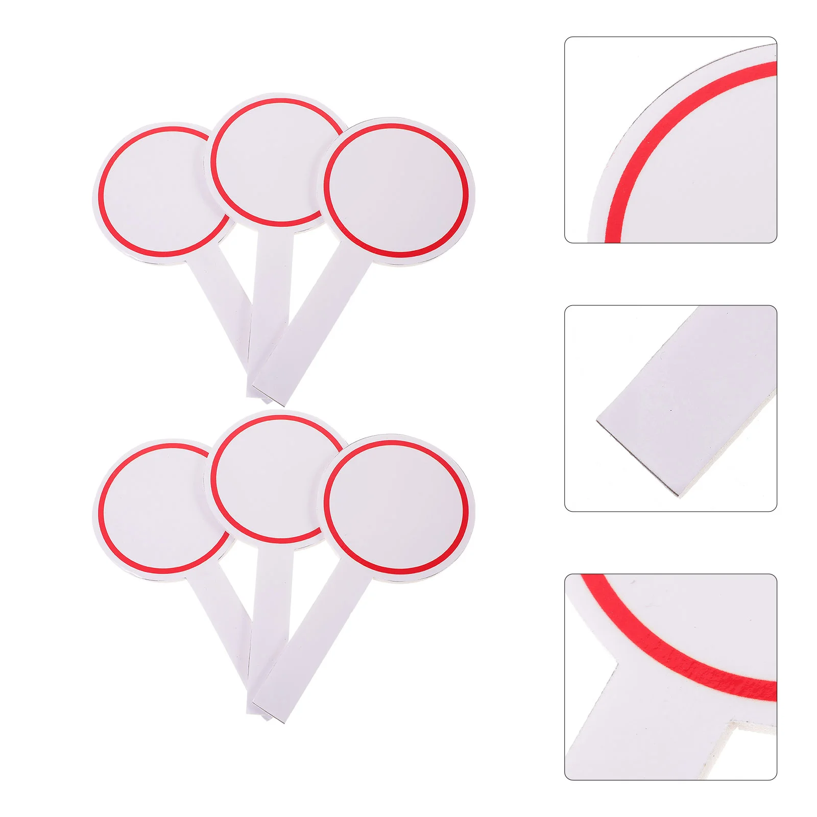 

6 Pcs Score Board Blank Reusable Scoreboard Handheld White Single Sided Writable Erasable Paddles Foam Scoring Dry Erase Boards