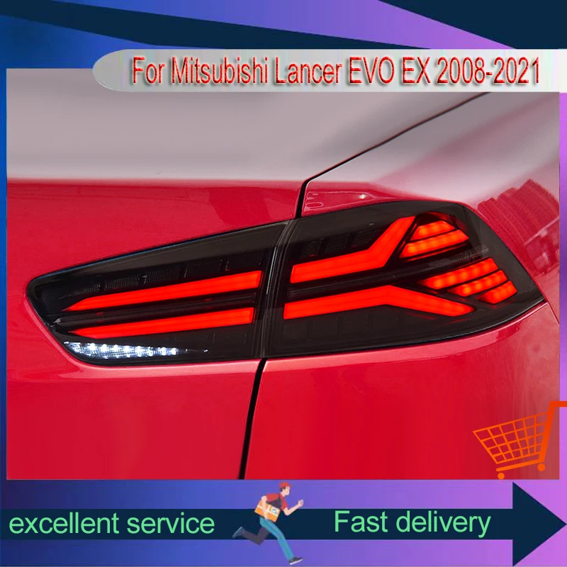 

2 шт. лампы для Mitsubishi 2008-2021 Lancer EVO задний фонарь DRL указатель поворота модифицированный светодиодный задний фонарь Plug and Play автомобильные аксессуары