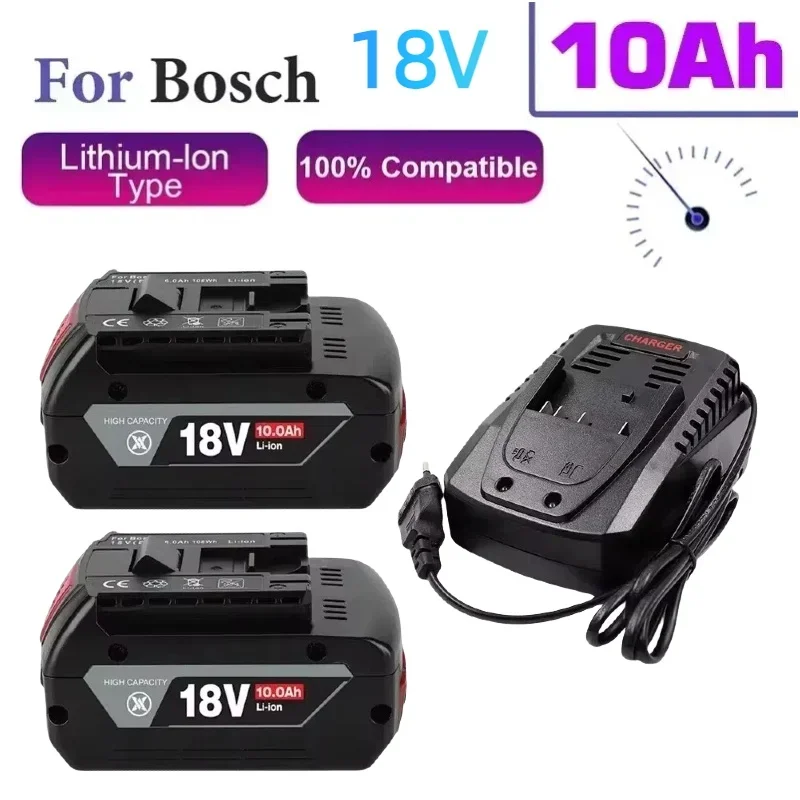 

100% Original 18V 6.0/8.0/10ah Rechargeable Lithium Ion Battery for Bosch 18V 6.0A Backup Battery Portable Replacement BAT609