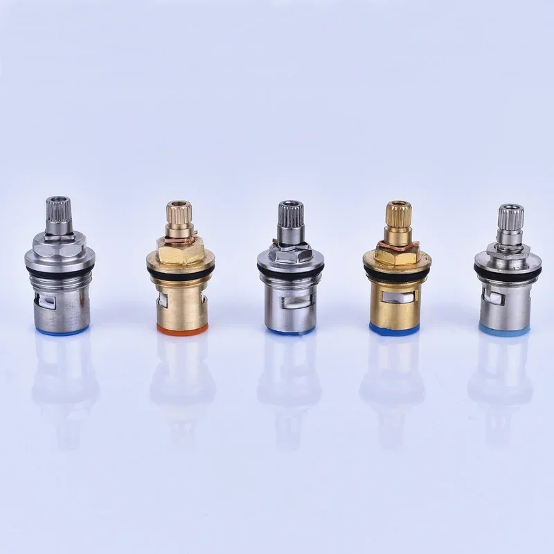 Copper Teeth Ceramic Tap Cartridges Disc Quarter Turn Valve Quick Opening Taps Cold Angle Valves Faucet Replacement Accessories