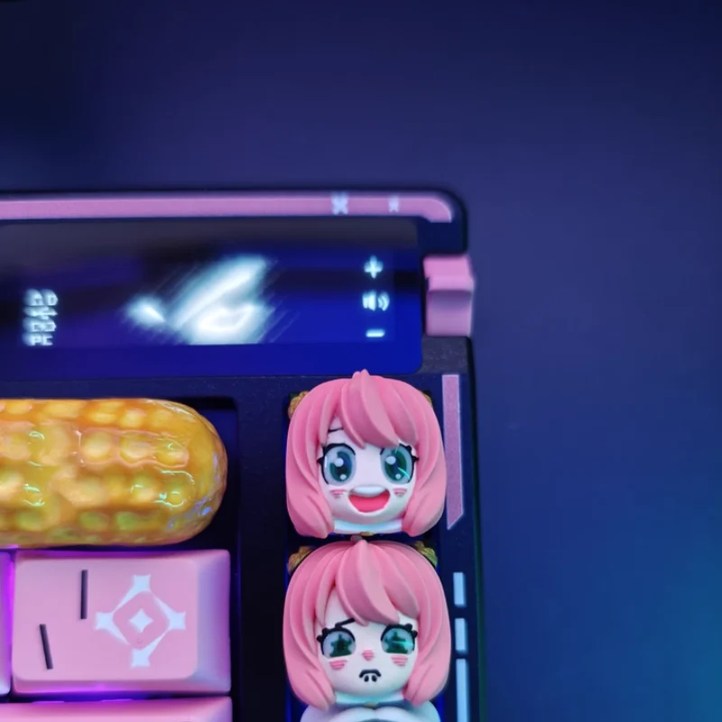 جاسوس اللعب منزل موضوع كيكابس لوحة المفاتيح الميكانيكية الراتنج 1 قطعة ألعاب الكمبيوتر لوحة المفاتيح ملحقات جمع هدية أنيمي كيكابس