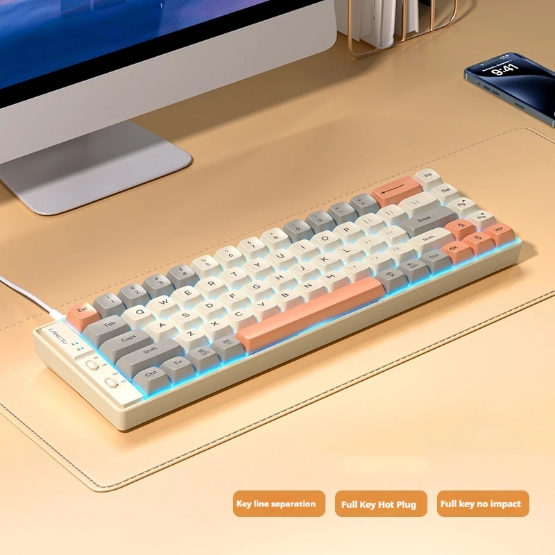 

Langtu G69s Mechanical Keyboard Mouse Set Wired Notebook Computer Game Keyboard Office Game Multi-Scene General