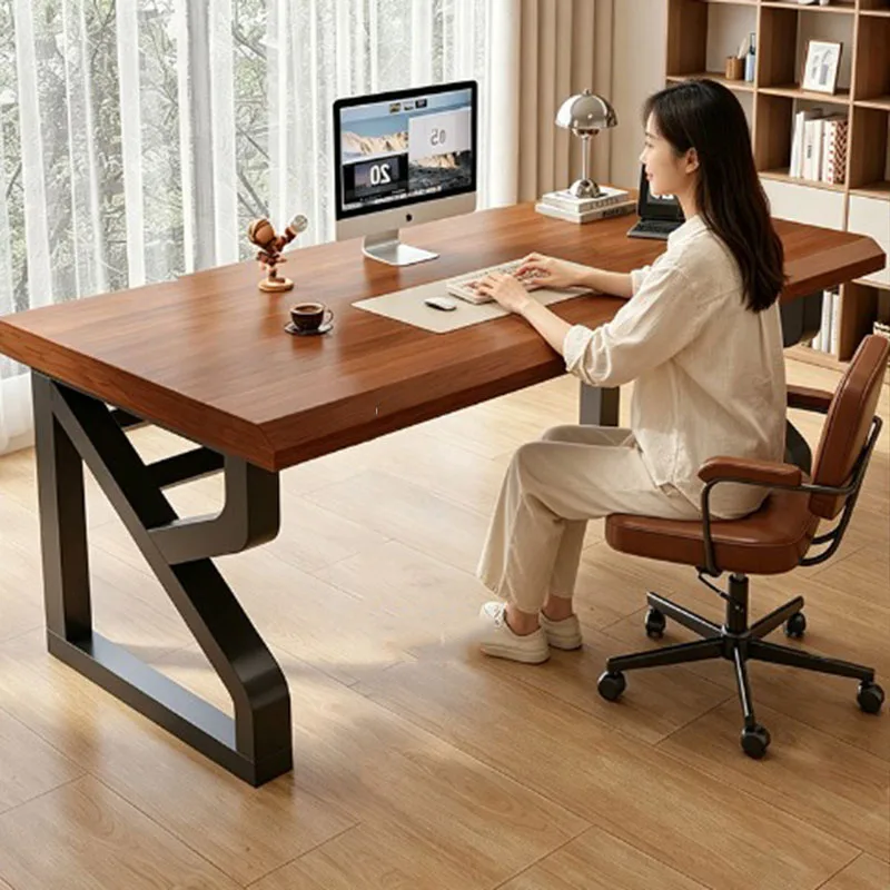 Wooden Big Size Office Desk Salon Events Room Decor Vintage Professional Office Desk Creative Meuble Bureau Postmodern Furniture