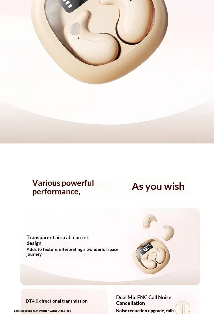 Wireless Bluetooth Earbuds In-ear Headphones With Digital Display_voghion.com