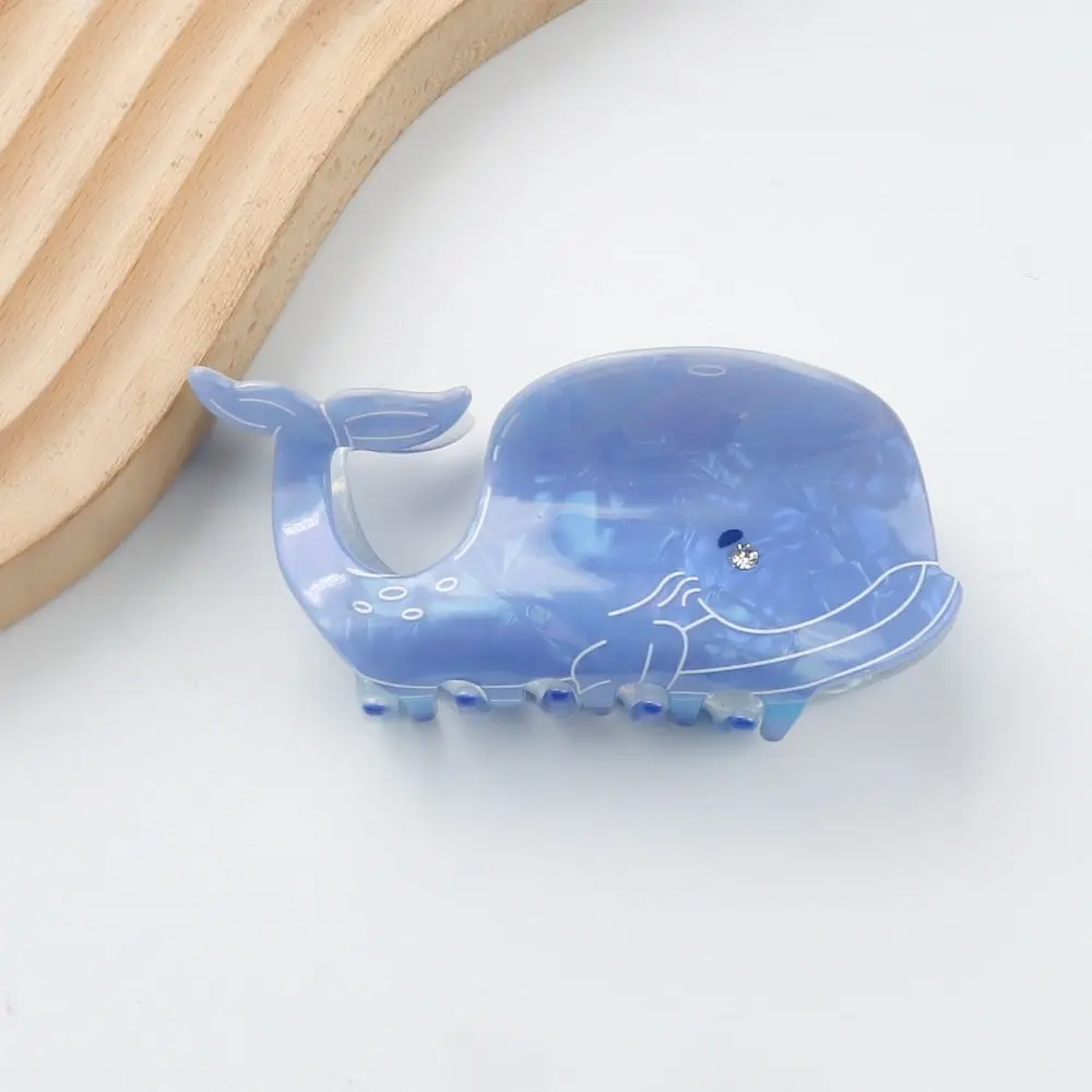 

Fashion Blue Sea Creature Animal Hair Claw Fish Whale Dolphin Hair Clip Women Headwear Grab Clip Female