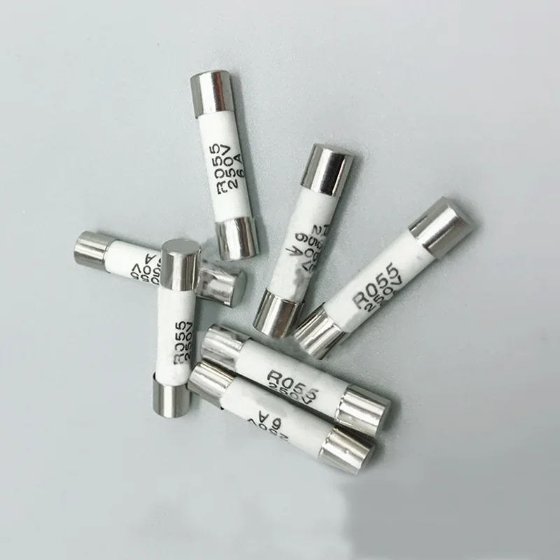 100pcs/box Ceramic fuse tube 250V BS1362 fuse core R055 5*25mm 0.5A1A3A6A8A10A16A20A