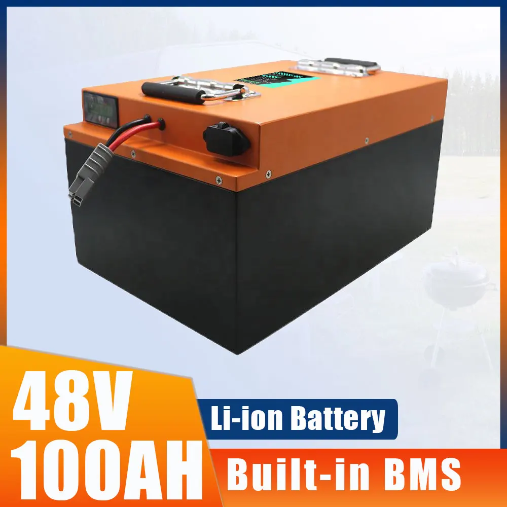 48V 100AH Li-ion With 100A 150A BMS Lithium Polymer Battery Perfect For Golf Cart E-bike Motorcycle Tricycle Electric Scooter