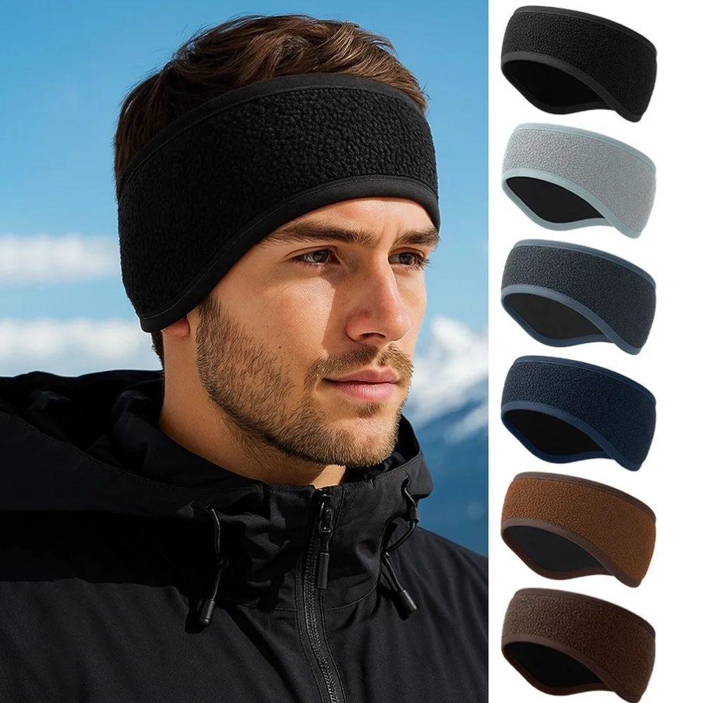 

Теплые флисовые спортивные повязки на голову, мягкие ветрозащитные толстые зимние повязки для защиты от холода, термонаушники для улицы, повязка на голову