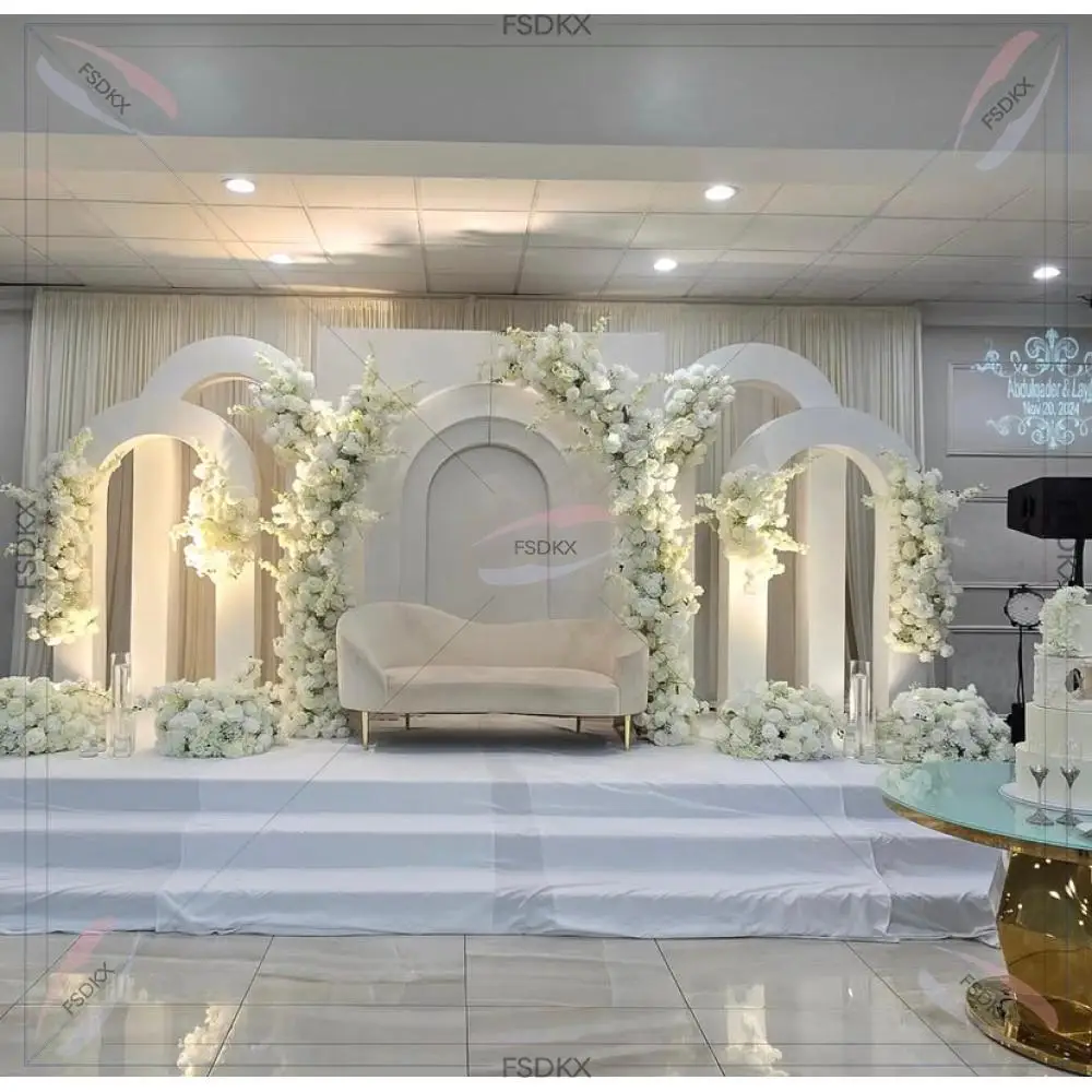

FSDKX Wedding Background Arch Multilayer Backdrop Stage Event Decorative Wall Panel