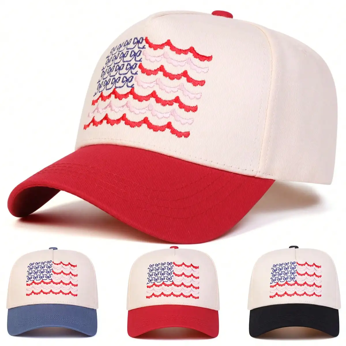 

1pc Women's American Flag Truck Driver Hat, Embroidered Baseball Cap, Street Fashion Five-Panel Hat, Outdoor Sun Protection Casual Cap For Spring/Autumn Travel, Beach Vacation,Summer