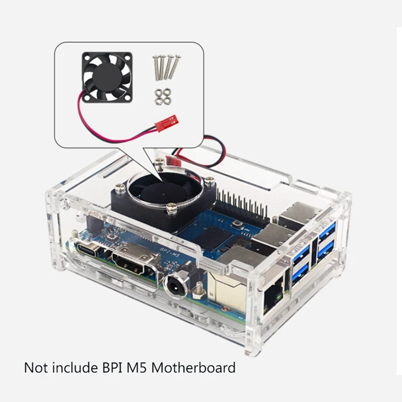 Voor Banaan Pi M5 Acryl Case Transparant Shell Voor Banaan Pi BPI-M5 Ontwikkeling Board Beschermende Shell