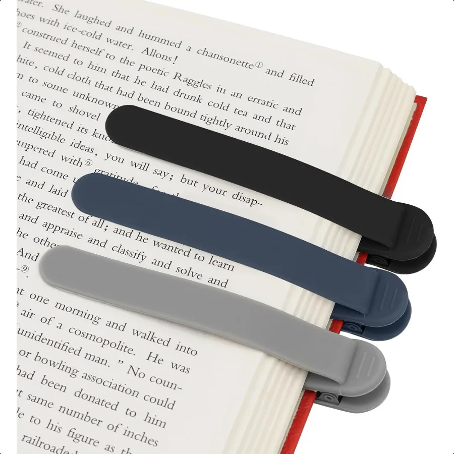 

3pcs Automatic Bookmark Cute Silicone Bookmarks for Reading Women Book Lovers Men Teachers Book Page Markers Book Marks Keeper