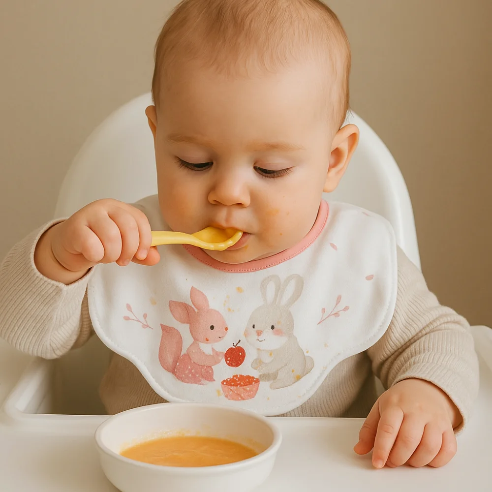 

Sweet Cartoon Anti-vomiting Bibs Cotton Yarn Rotatable Baby Drooling Bibs Round Neck Flower Shape Saliva Towel Infant