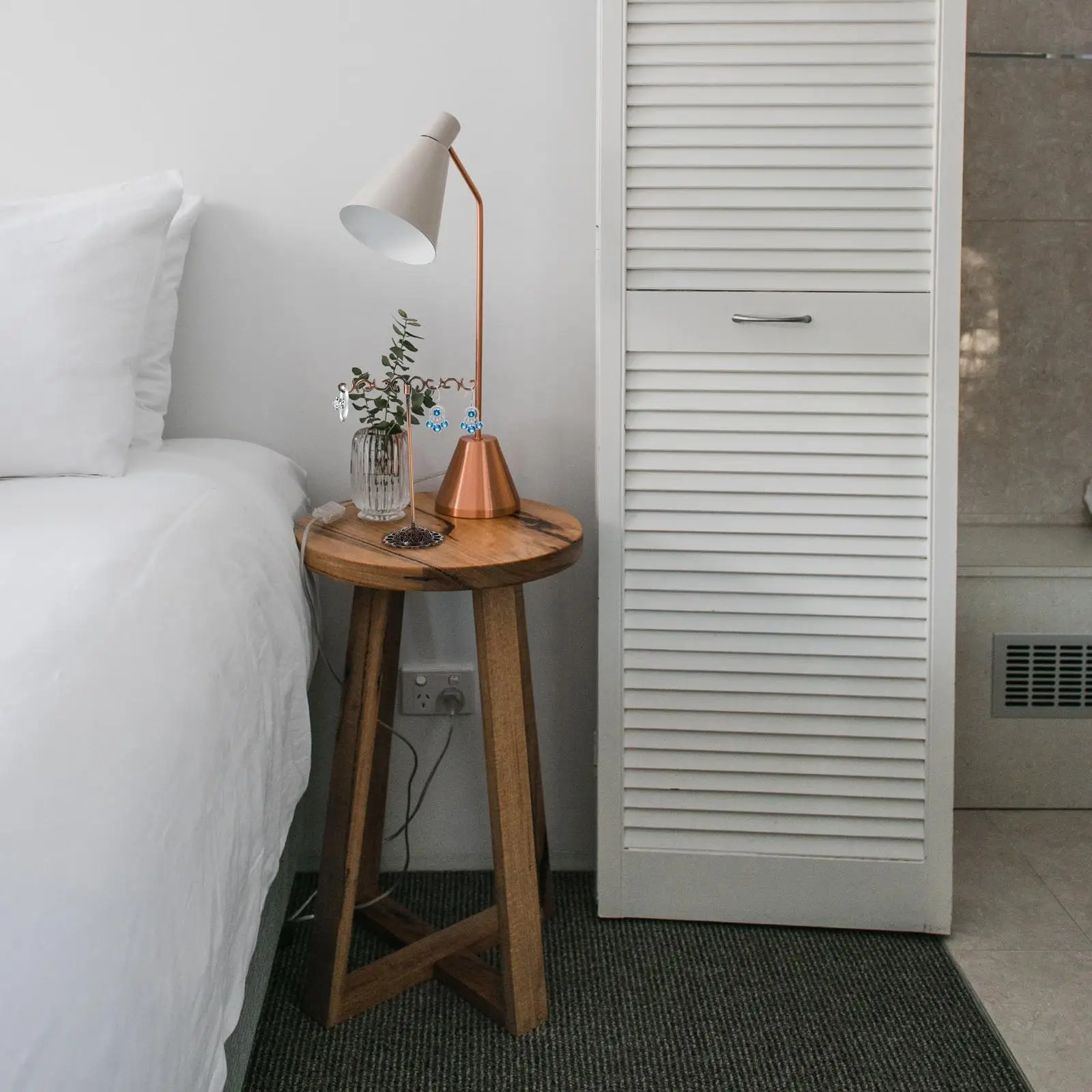 3 Pcs Earring Necklace Display Rack Steady Base Jewelry St Storage Desktop Showroom Home Practical Desktop Adornment Gift