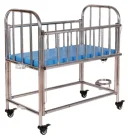 Newborn Infant Cot Bed Movable Stainless Steel Hospital Bassinet Home Use Medical Delivery Room Baby Crib Infant Cart Bed Home