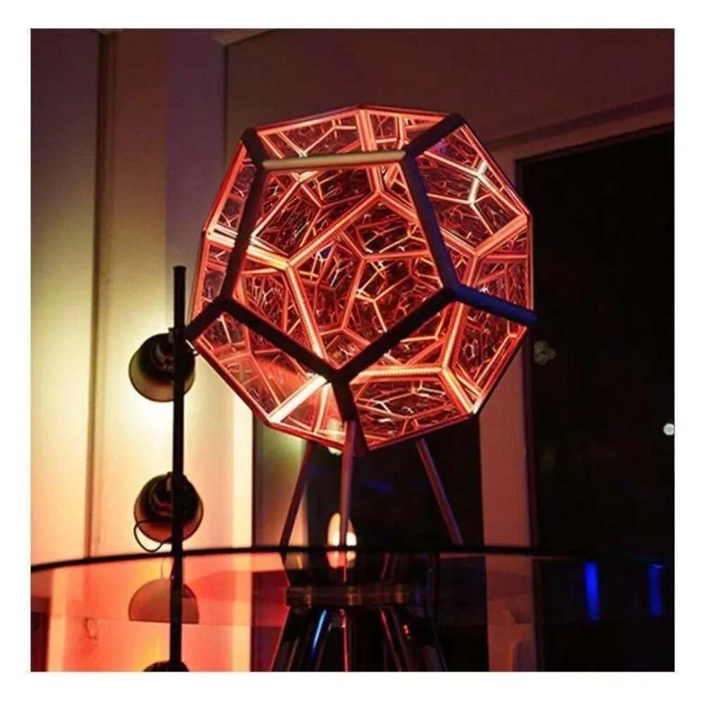 

Infinite Dodecahedron Creative Cool Decoration Atmosphere Lamp Night Light Color Body Art Light