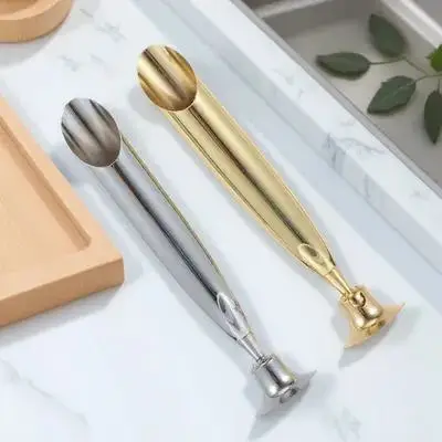 

2Pcs Metal Single Pen Holder Stand Stainless Steel Desk Organizer Unique Design for Students and Office