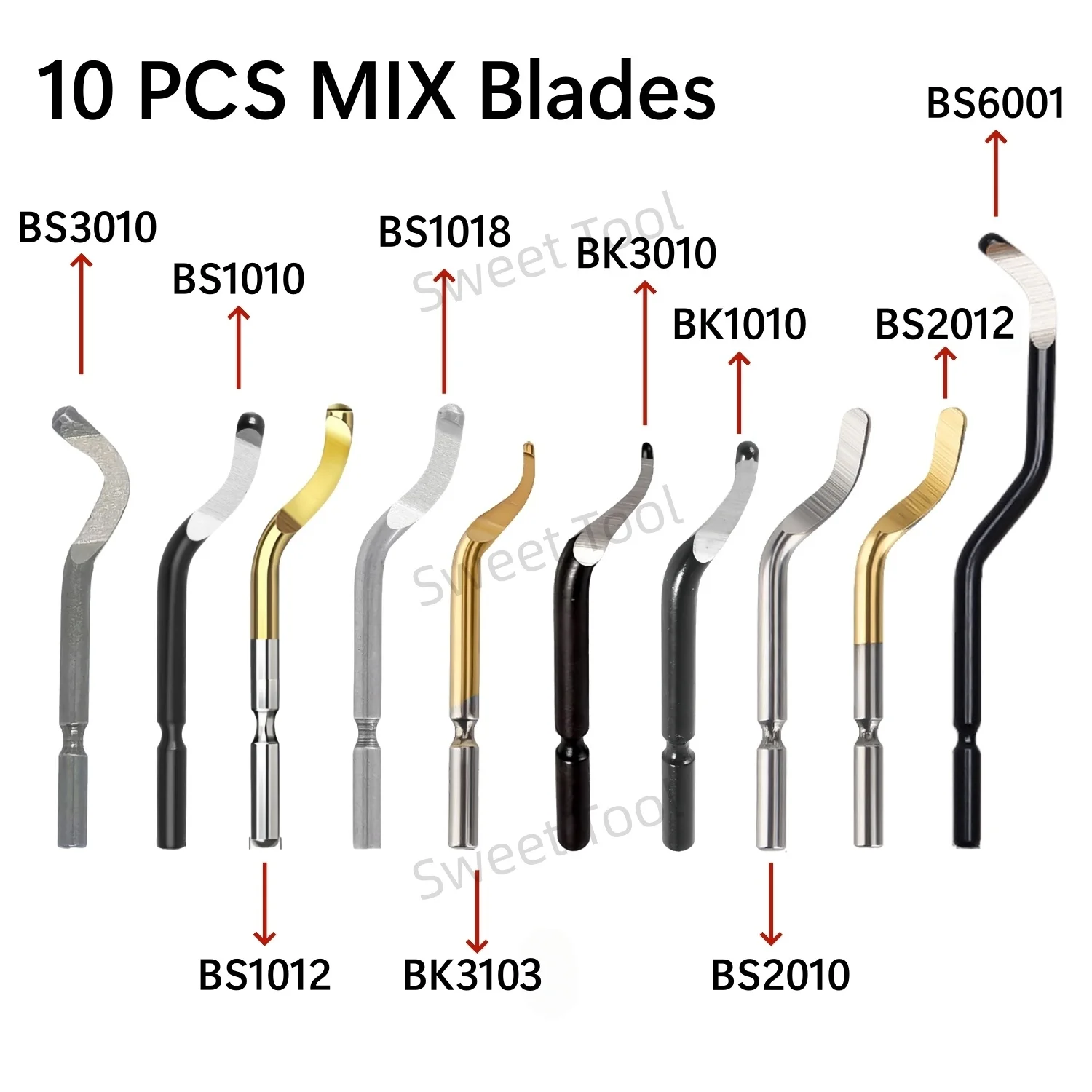 Deburring Tool Set RB1200 Series with 1/10/11 Swivel Blades Burr Removal Reamer Tool for Metal Resin PVC Plastic Copper 3D Print